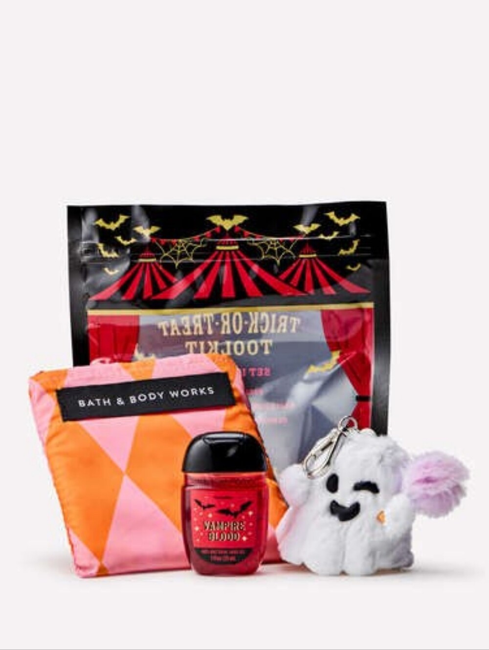 Bath & Body Works Halloween Trick Or Treat Gift Set GHOST PocketBac Holder NWT
